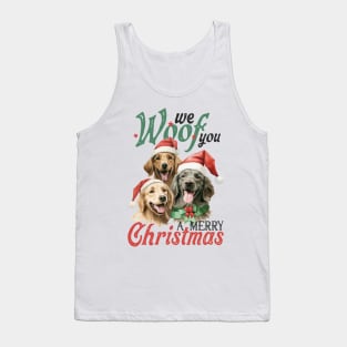 We Woof You A Merry Christmas Dogs Tank Top